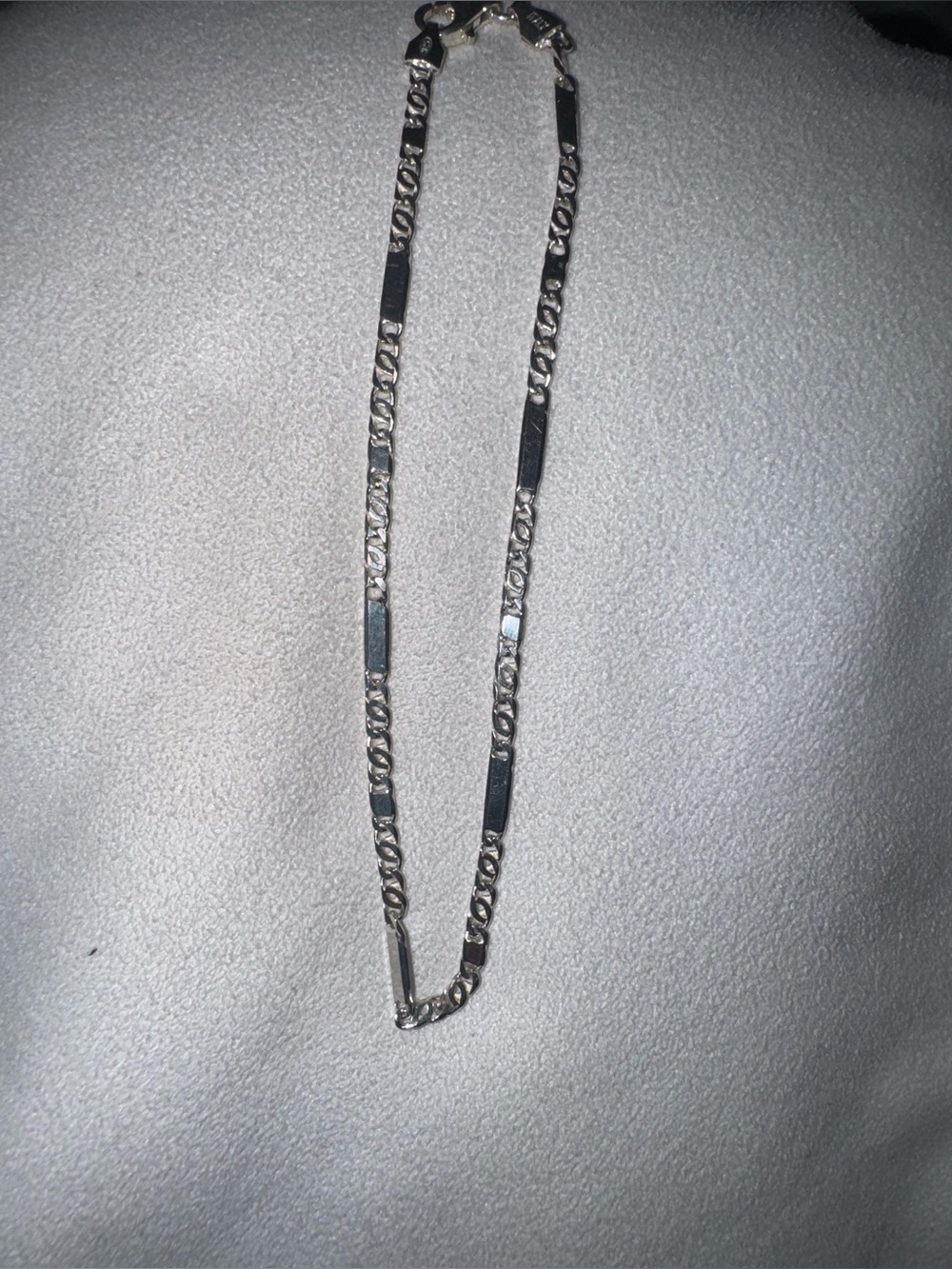 New Sterling Figaro Italian Bracelet , Size 8.5